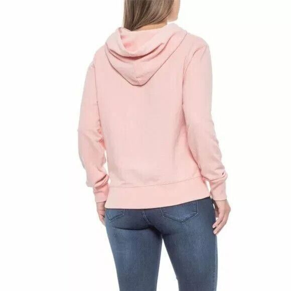 Frye WFF8BKL02-621 Women's Sz S Silver Pink Circle Logo Graphic Hoodie - Picture 12 of 12